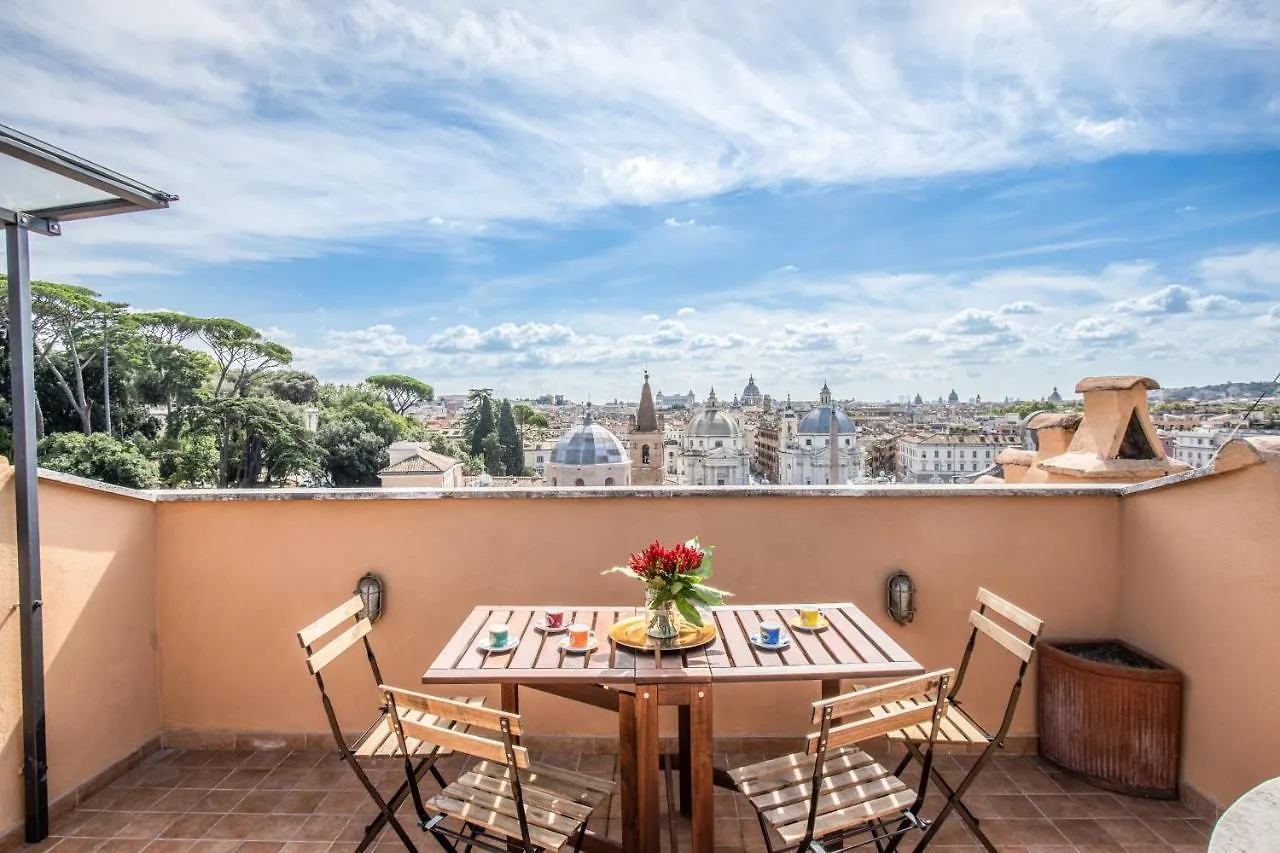 Daire Roof Top Magic Piazza Del Popolo Roma İtalya